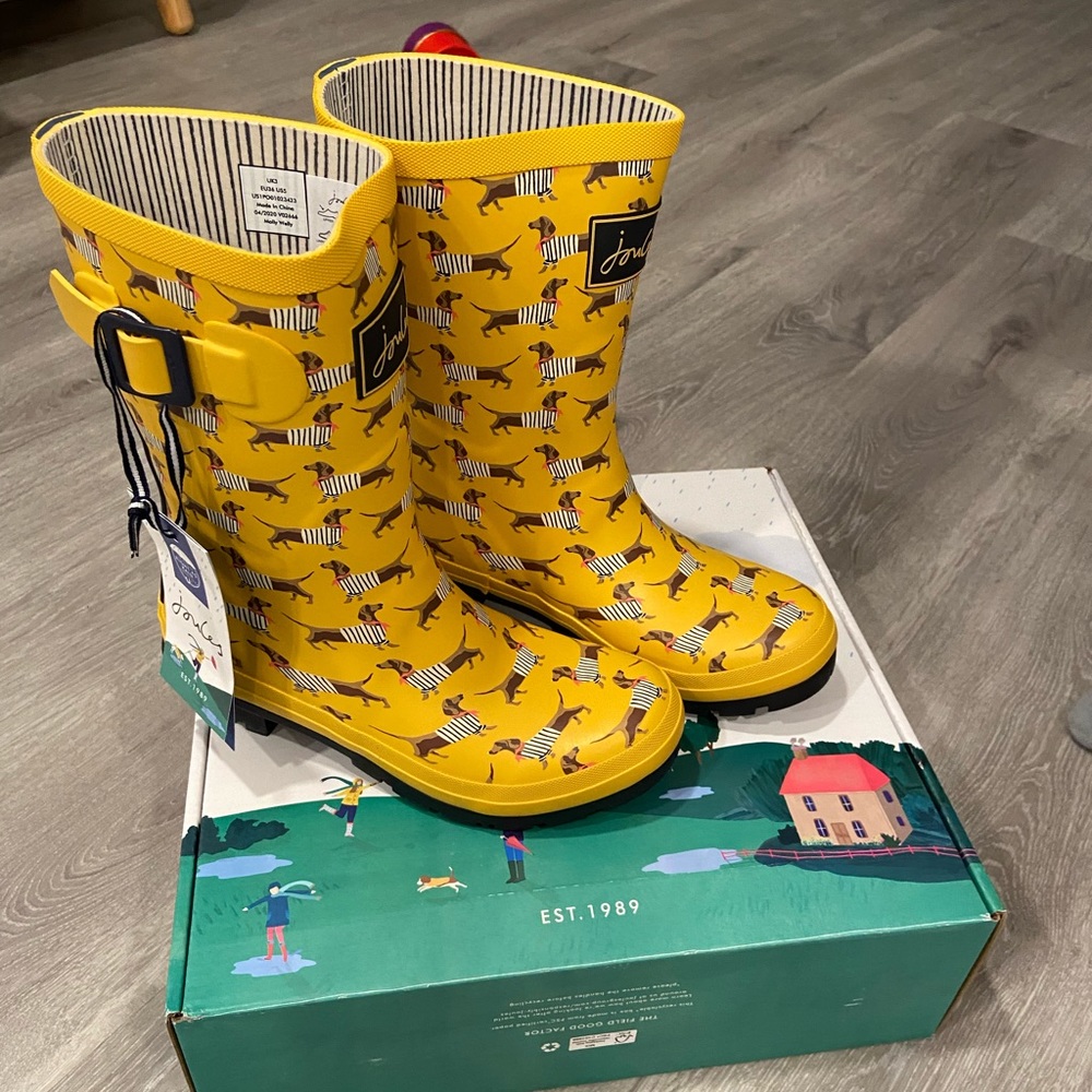 Joules Molly Welly Rain boots size 5